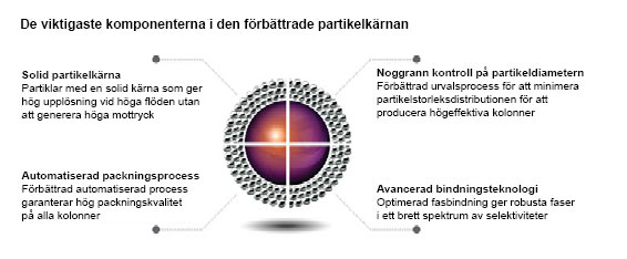 Accucore partikel